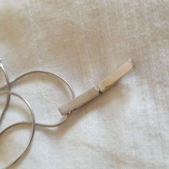 Sterling Silver Abstract Geometric Necklace - Picture 4 of 7